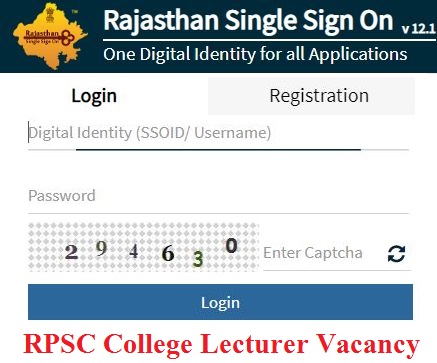 RPSC College Lecturer Vacancy