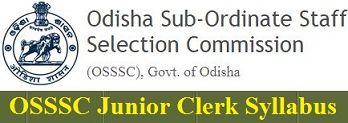 OSSSC Junior Clerk Syllabus 2023
