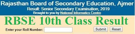 RBSE 10th Class Result 2021