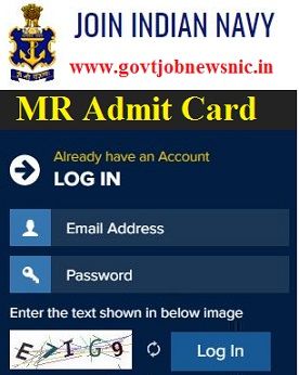Indian Navy MR Admit Card 2021