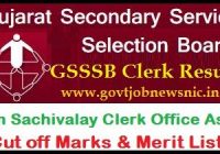 GSSSB Clerk Result 2021