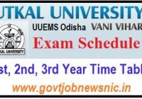 Utkal University Exam Schedule 2022