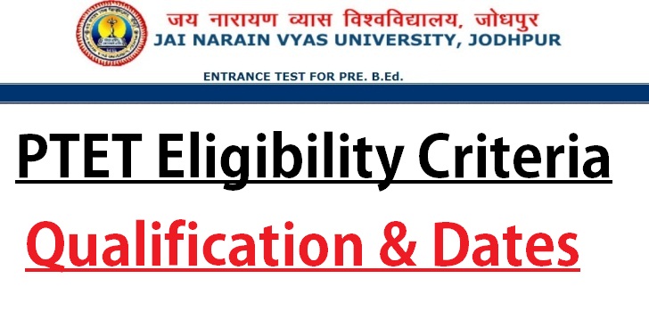 Rajasthan PTET Eligibility Criteria 2022