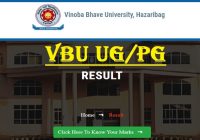 Vinoba Bhave University Result 2022