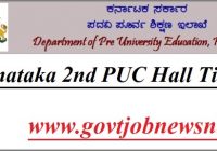 Karnataka 2nd PUC Exam Hall Ticket 2022