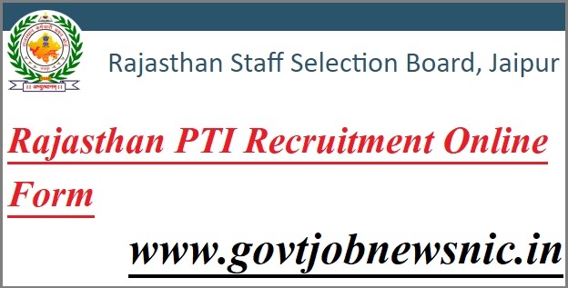 RSMSSB PTI Recruitment 2022 Online Form