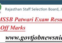 RSMSSB Patwari Exam Result 2022