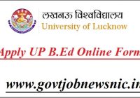 UP B.Ed Admission Online Form 2022