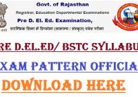 Rajasthan BSTC Syllabus 2022