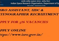 ISRO Asst, UDC & Other Recruitment 2022-23