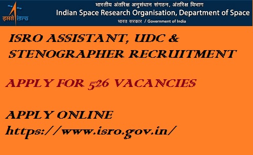 ISRO Asst UDC Other Recruitment 2022-23