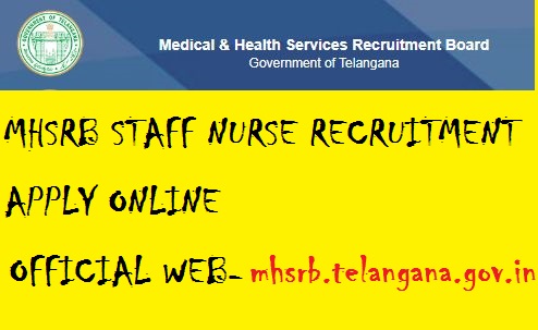 MHSRB Telangana Staff Nurse Recruitment 2023