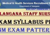 MHSRB Telangana Staff Nurse Syllabus 2023